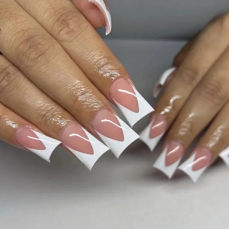 Soft nude shades create a sophisticated and versatile manicure with a beautifully polished, understated finish.